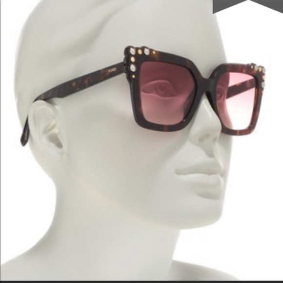 Authentic fendi 52mm Square Sunglasses - Picture 2 of 8